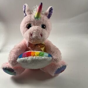 TOYMAZING 12" Pink Rainbow PEEK A BOO Plush Electronic UNICORN Toy - Works
